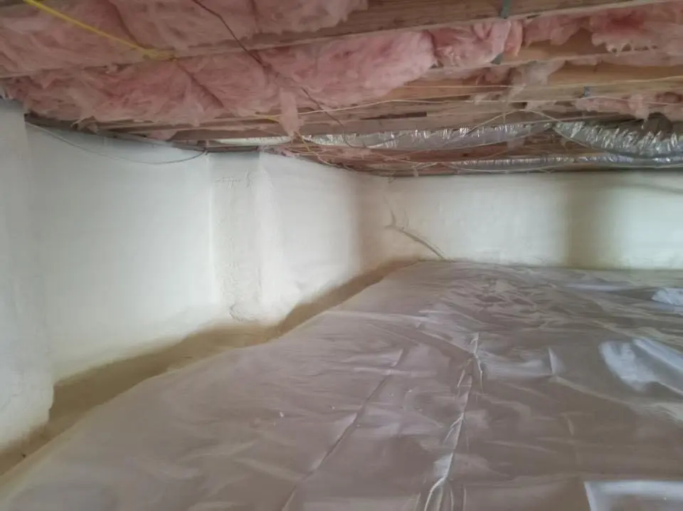 Crawl space encapsulation with closed-cell spray foam for Spray Foam Roofing in Westtown